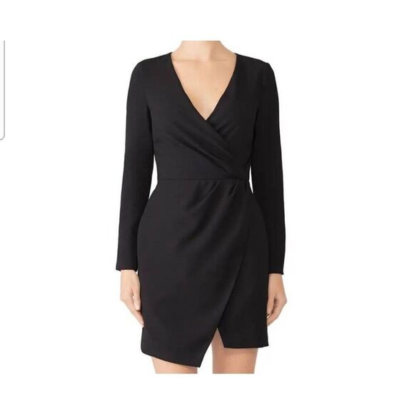 Black Halo Carie Mini Dress in Black Size 0 - Picture 1 of 5